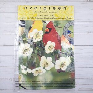 Evergreen Mini Garden Flag Birds Flowers 12x18